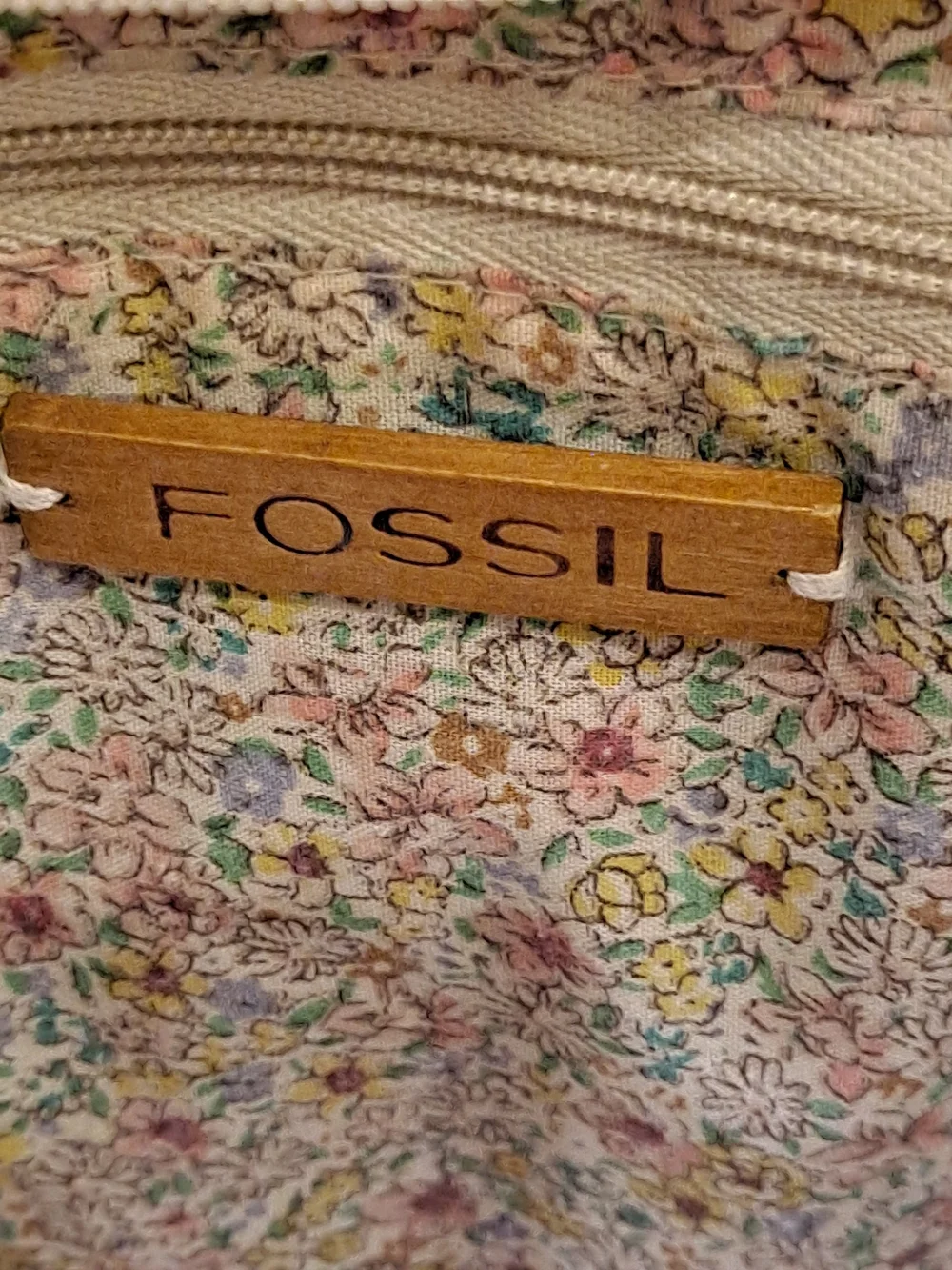 Fossil Vintage Woven Paper Straw Shoulder Bag Floral Pink Green Embroidery